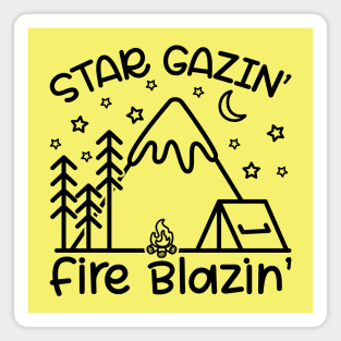 Star Gazin' Fire Blazin' Campfire Camping Magnet